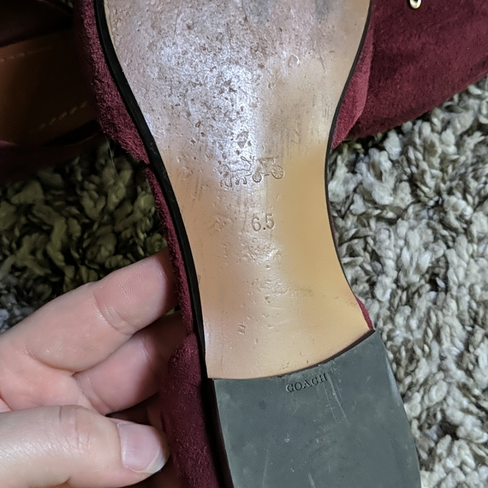 Coach Wine Suede Pointed Toe Flats - image 7